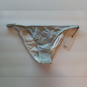 Onia Ashley Skinny Bikini Swim Bottom Gray Stripe